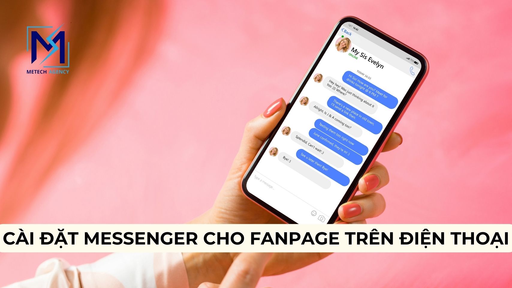 cài đặt Messenger cho Fanpage trên điện thoại