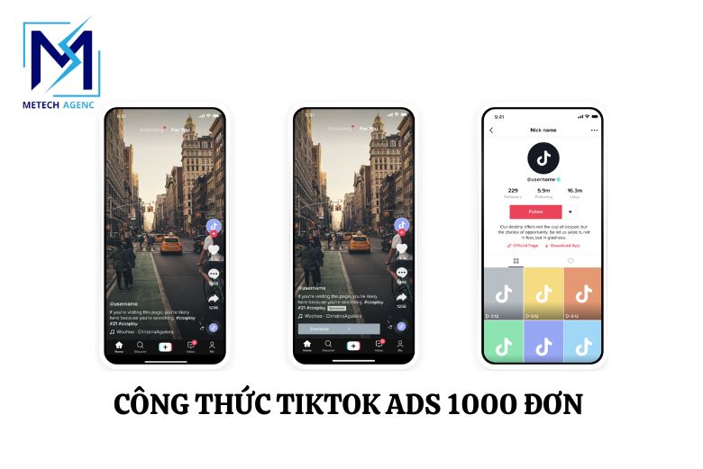 công thức TikTok Ads 1000 đơn